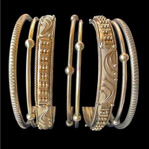 Elegant Gold Bangle Set